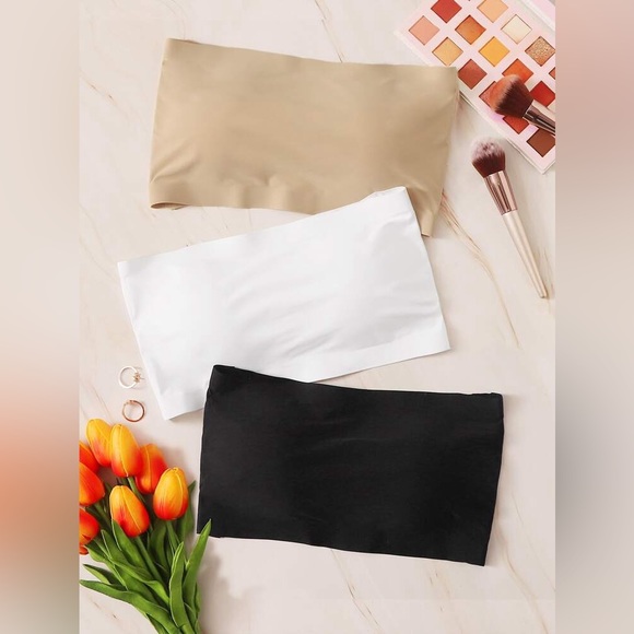 3-Pack Solid Bandeau Bra Set - Picture 1 of 7